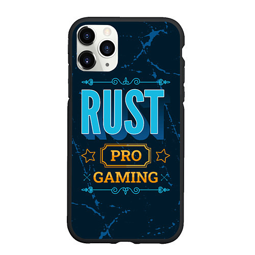 Чехол iPhone 11 Pro матовый Игра Rust: PRO Gaming / 3D-Черный – фото 1