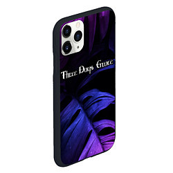 Чехол iPhone 11 Pro матовый Three Days Grace Neon Monstera, цвет: 3D-черный — фото 2