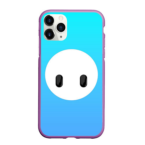 Чехол iPhone 11 Pro матовый Fall Guy blue / 3D-Фиолетовый – фото 1