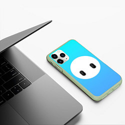 Чехол iPhone 11 Pro матовый Fall Guy blue, цвет: 3D-салатовый — фото 2