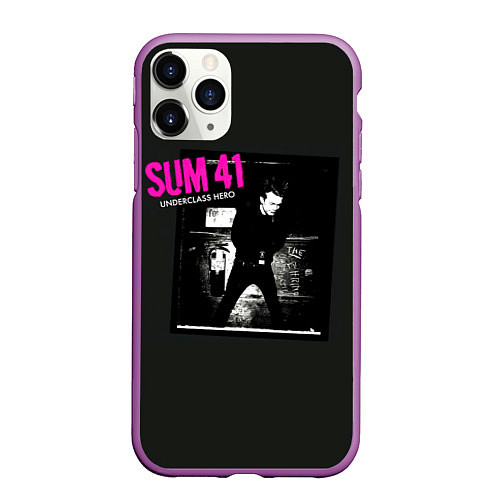 Чехол iPhone 11 Pro матовый Underclass Hero - Sum 41 / 3D-Фиолетовый – фото 1