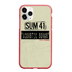 Чехол iPhone 11 Pro матовый Sum 41 - The Acoustics Full Album, цвет: 3D-красный