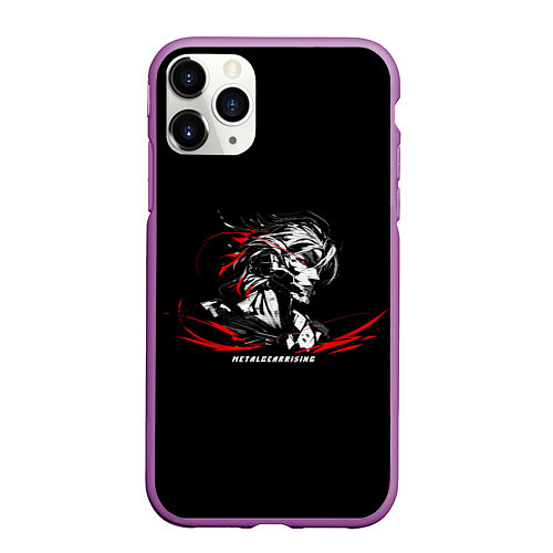 Чехол iPhone 11 Pro матовый METAL GEAR RISING: REVENGEANCE / 3D-Фиолетовый – фото 1