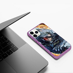 Чехол iPhone 11 Pro матовый Metal Gear Rising: Revengeance, цвет: 3D-фиолетовый — фото 2