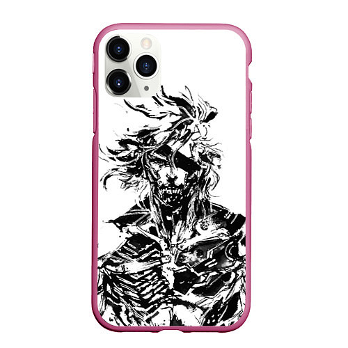 Чехол iPhone 11 Pro матовый Metal Gear Rising: Revengeance / 3D-Малиновый – фото 1
