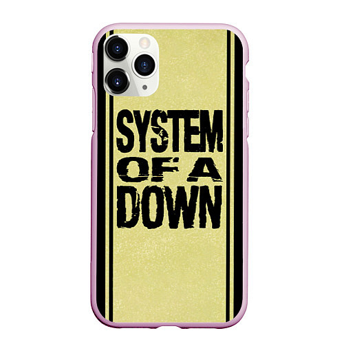 Чехол iPhone 11 Pro матовый System of a Down: 5 Album Bundle / 3D-Розовый – фото 1