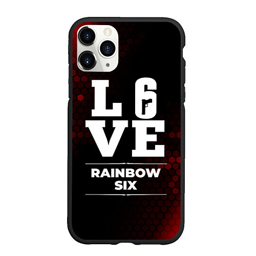 Чехол iPhone 11 Pro матовый Rainbow Six Love Классика / 3D-Черный – фото 1