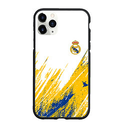 Чехол iPhone 11 Pro матовый Real madrid краска, цвет: 3D-черный