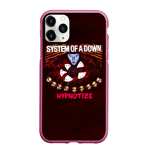 Чехол iPhone 11 Pro матовый Hypnotize - System of a Down / 3D-Малиновый – фото 1