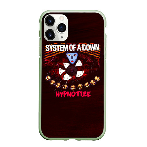 Чехол iPhone 11 Pro матовый Hypnotize - System of a Down / 3D-Салатовый – фото 1