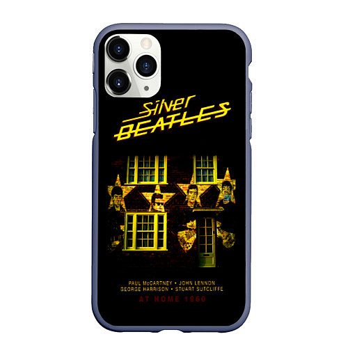 Чехол iPhone 11 Pro матовый Silver Beatles At Home 1960 / 3D-Серый – фото 1