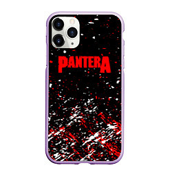 Чехол iPhone 11 Pro матовый Pantera пантера брызги красок