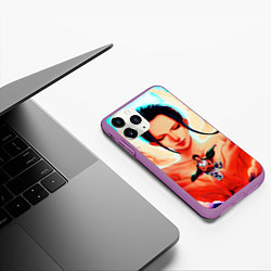 Чехол iPhone 11 Pro матовый НИКО РОБИН ВАН ПИС, цвет: 3D-фиолетовый — фото 2