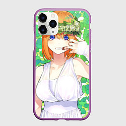 Чехол iPhone 11 Pro матовый Ёцуба Накано, цвет: 3D-фиолетовый