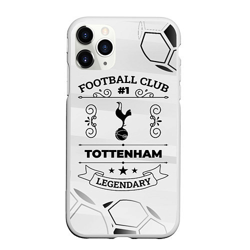 Чехол iPhone 11 Pro матовый Tottenham Football Club Number 1 Legendary / 3D-Белый – фото 1