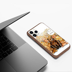 Чехол iPhone 11 Pro матовый Мишка im real, цвет: 3D-коричневый — фото 2