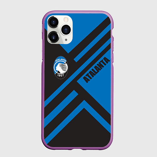 Чехол iPhone 11 Pro матовый Фанат клуба Аталанта / 3D-Фиолетовый – фото 1