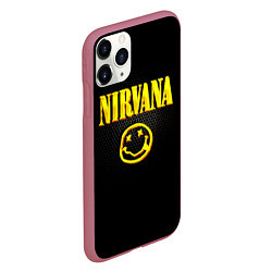 Чехол iPhone 11 Pro матовый NIRVANA соты, цвет: 3D-малиновый — фото 2