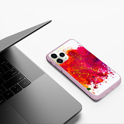 Чехол iPhone 11 Pro матовый Красочный BOOM, цвет: 3D-розовый — фото 2