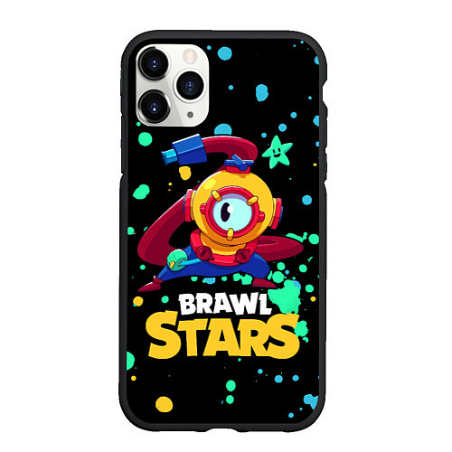 Чехол iPhone 11 Pro матовый Otis Brawl Stars / 3D-Черный – фото 1