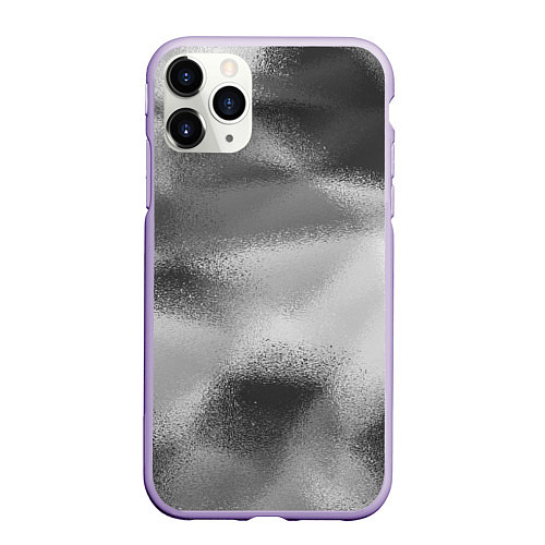 Чехол iPhone 11 Pro матовый В серых тонах абстрактный узор gray abstract patte / 3D-Светло-сиреневый – фото 1