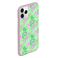 Чехол iPhone 11 Pro матовый Turkish cucumber green background, цвет: 3D-розовый — фото 2