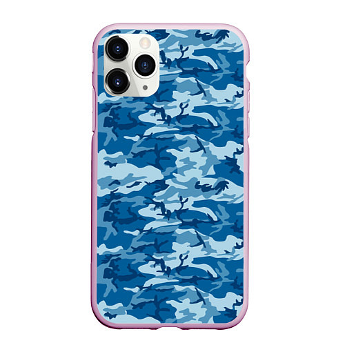Чехол iPhone 11 Pro матовый Камуфляж морской / 3D-Розовый – фото 1