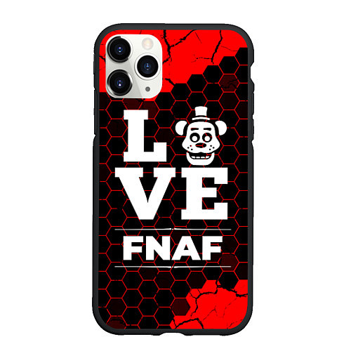 Чехол iPhone 11 Pro матовый FNAF Love Классика / 3D-Черный – фото 1