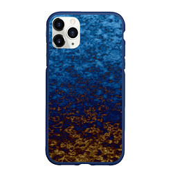 Чехол iPhone 11 Pro матовый Marble texture blue brown color