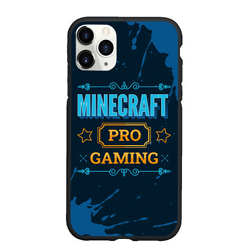 Чехол iPhone 11 Pro матовый Игра Minecraft: PRO Gaming / 3D-Черный – фото 1