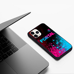 Чехол iPhone 11 Pro матовый Portal Neon Gradient, цвет: 3D-черный — фото 2