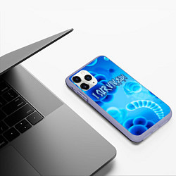 Чехол iPhone 11 Pro матовый Я выжил! Blue, цвет: 3D-светло-сиреневый — фото 2