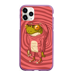 Чехол iPhone 11 Pro матовый Лягушка-зайчик