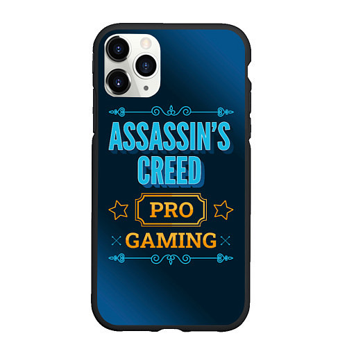 Чехол iPhone 11 Pro матовый Игра Assassins Creed: PRO Gaming / 3D-Черный – фото 1