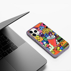 Чехол iPhone 11 Pro матовый Fast food pattern Pop art Fashion trend, цвет: 3D-серый — фото 2