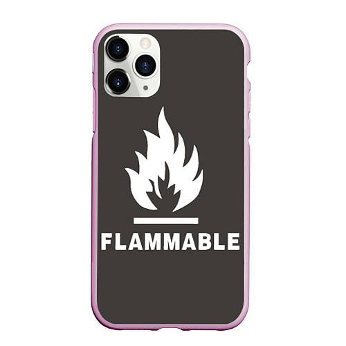 Чехол iPhone 11 Pro матовый Flammable / 3D-Розовый – фото 1