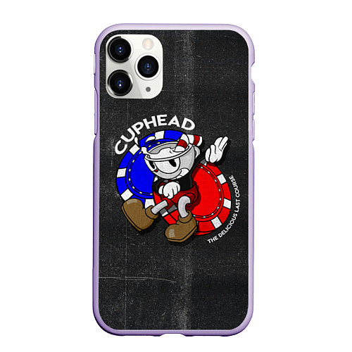 Чехол iPhone 11 Pro матовый Персонаж Cuphead / 3D-Светло-сиреневый – фото 1