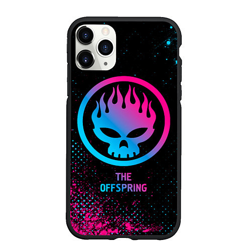 Чехол iPhone 11 Pro матовый The Offspring Neon Gradient / 3D-Черный – фото 1