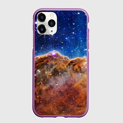 Чехол iPhone 11 Pro матовый Туманность Киля фото НАСА, цвет: 3D-фиолетовый