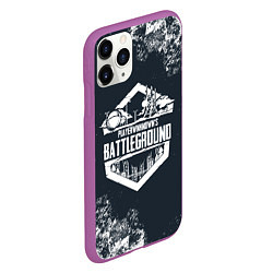 Чехол iPhone 11 Pro матовый PUBG - playerunknown battlegrounds, цвет: 3D-фиолетовый — фото 2