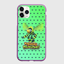 Чехол iPhone 11 Pro матовый My singing Monsters - Жужук, цвет: 3D-фиолетовый