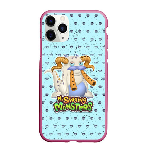 Чехол iPhone 11 Pro матовый My Singing Monsters - Гуджуб / 3D-Малиновый – фото 1