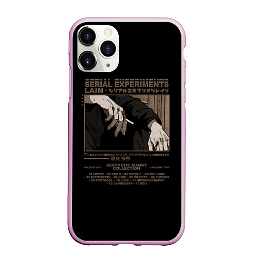 Чехол iPhone 11 Pro матовый Smoking alone / 3D-Розовый – фото 1