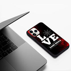 Чехол iPhone 11 Pro матовый Dark Souls Love Классика, цвет: 3D-черный — фото 2