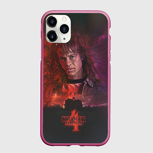 Чехол iPhone 11 Pro матовый EDDIE MUNSON STRANGER THINGS 4 / 3D-Малиновый – фото 1