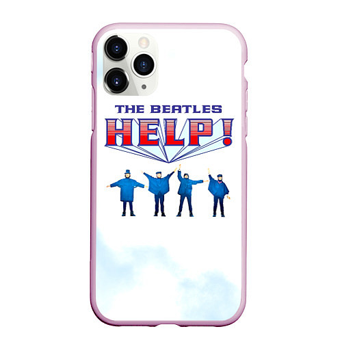 Чехол iPhone 11 Pro матовый The Beatles Help! / 3D-Розовый – фото 1