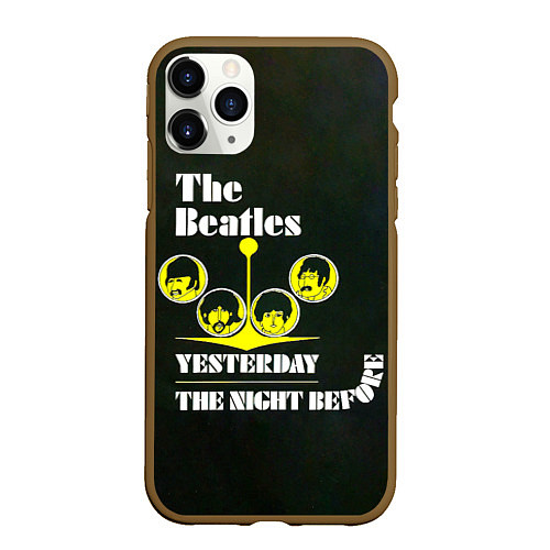 Чехол iPhone 11 Pro матовый The Beatles YESTERDAY THE NIGHT BEFORE / 3D-Коричневый – фото 1