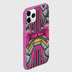 Чехол iPhone 11 Pro матовый Костюм робота, цвет: 3D-фиолетовый — фото 2