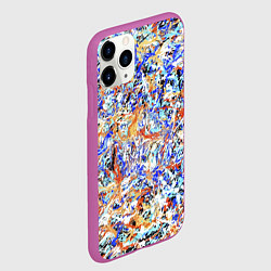 Чехол iPhone 11 Pro матовый Летний красочный паттерн, цвет: 3D-фиолетовый — фото 2