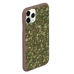 Чехол iPhone 11 Pro матовый Камуфляж цифровой Флора-1 пиксель, цвет: 3D-коричневый — фото 2